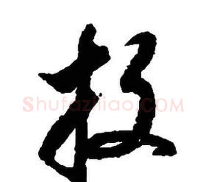 投字启功毛笔草书书法写法,摘自千字文
