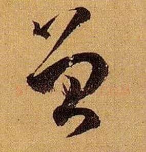 曾毛笔草书写法,摘自唐孙过庭书谱