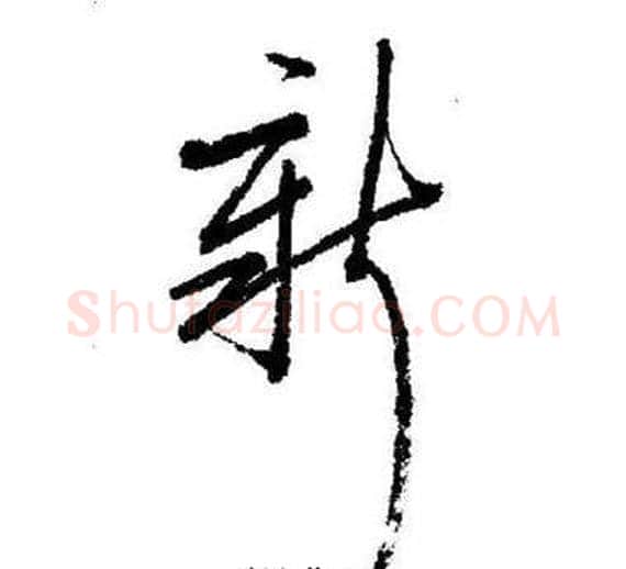 新字启功毛笔草书书法写法,摘自临苏轼诗文帖