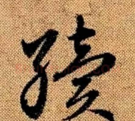 續字赵孟頫毛笔草书写法,摘自真草千字文