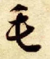 毛毛笔草书写法,摘自隋智永真草千字文