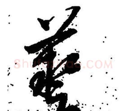 藝字启功毛笔草书书法写法,摘自千字文