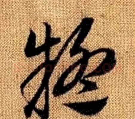 疑字赵孟頫毛笔草书写法,摘自真草千字文