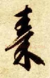 秦毛笔草书写法,摘自隋智永真草千字文