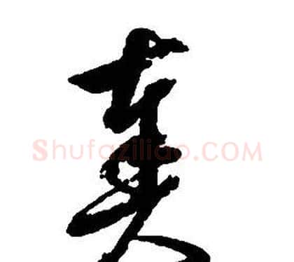 奏字启功毛笔草书书法写法,摘自千字文