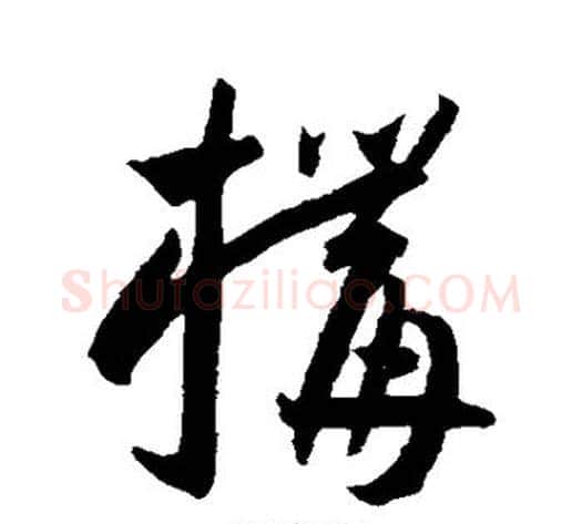 构字王宠毛笔草书书法写法,摘自王宠毛笔草书书法作品