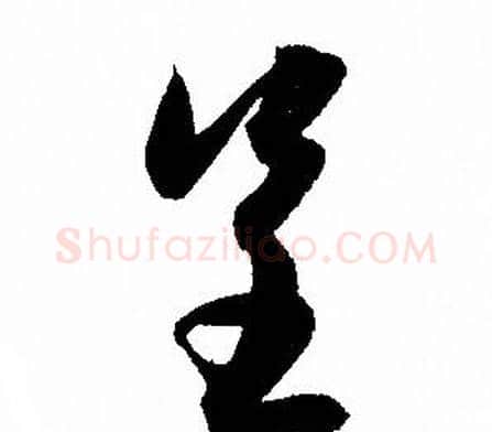 呈字赵孟頫毛笔草书写法,摘自赵孟頫毛笔草书作品