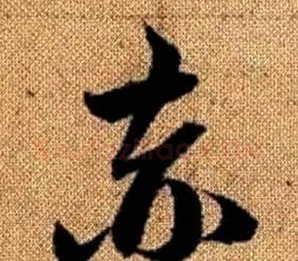 赤字赵孟頫毛笔草书写法,摘自真草千字文