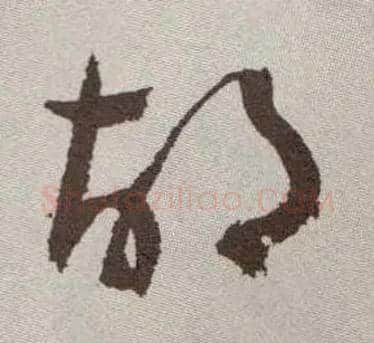 胡毛笔草书写法,摘自明祝允明行草牡丹赋卷