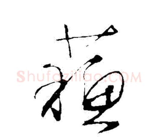 蘇字文征明毛笔草书写法,摘自文征明毛笔草书作品
