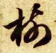 树毛笔草书写法,摘自隋智永真草千字文