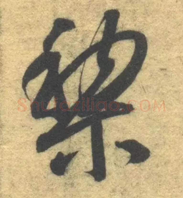 黎毛笔草书写法,摘自隋智永真草千字文