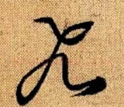 飛字赵孟頫毛笔草书写法,摘自真草千字文