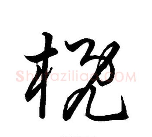 概字孙过庭毛笔草书书法写法,摘自孙过庭毛笔草书书法作品
