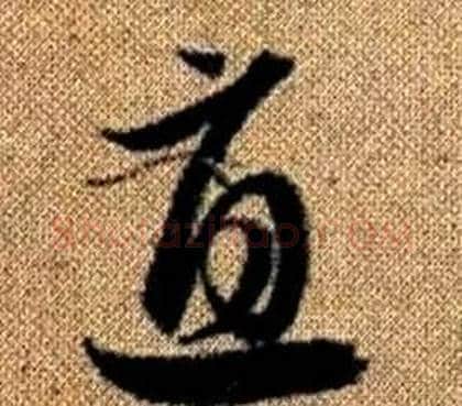 直字赵孟頫毛笔草书写法,摘自真草千字文