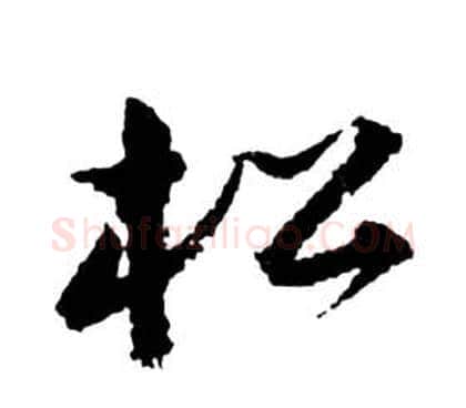 松字祝枝山毛笔草书书法写法,摘自前赤壁赋