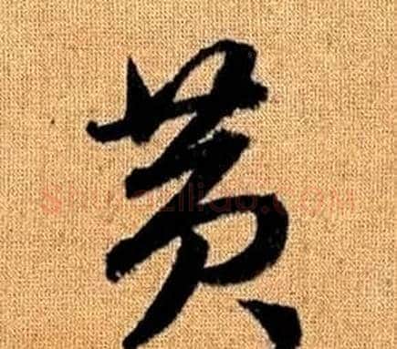 黄字赵孟頫毛笔草书写法,摘自真草千字文