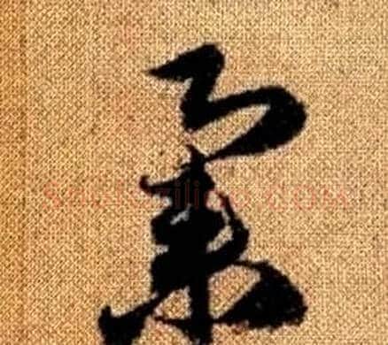 集字赵孟頫毛笔草书写法,摘自真草千字文