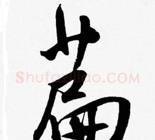 篇字王宠毛笔草书书法写法,摘自王宠毛笔草书书法作品