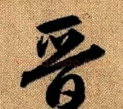 晉字赵孟頫毛笔草书写法,摘自真草千字文