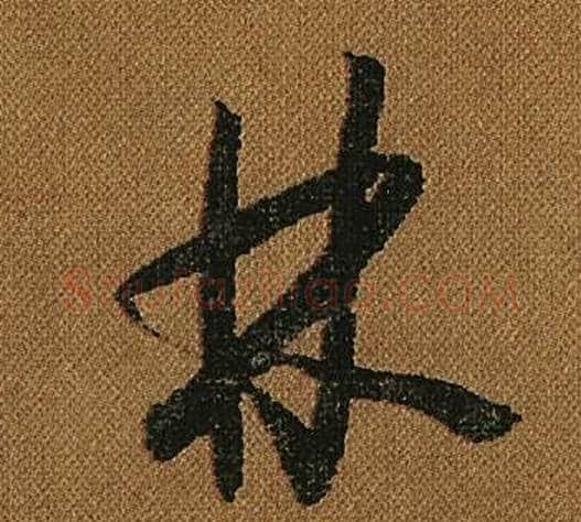 林字怀素毛笔草书书法写法,摘自小草千字文