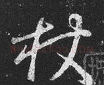杖字王羲之毛笔草书写法,摘自十七帖