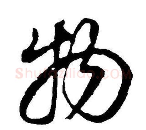 物字董其昌毛笔草书书法写法,摘自邵康节先生自署无名公传
