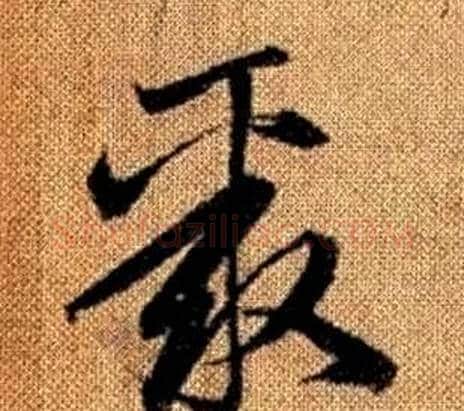 聚字赵孟頫毛笔草书写法,摘自真草千字文