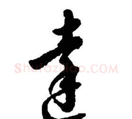 達字启功毛笔草书书法写法,摘自千字文