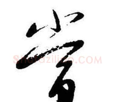 當字启功毛笔草书书法写法,摘自题画诗