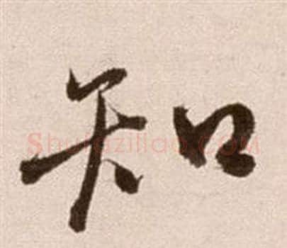 知字徐渭毛笔草书书法写法,摘自论书法卷