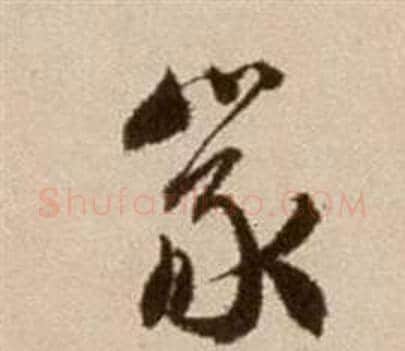 篆字徐渭毛笔草书书法写法,摘自论书法卷