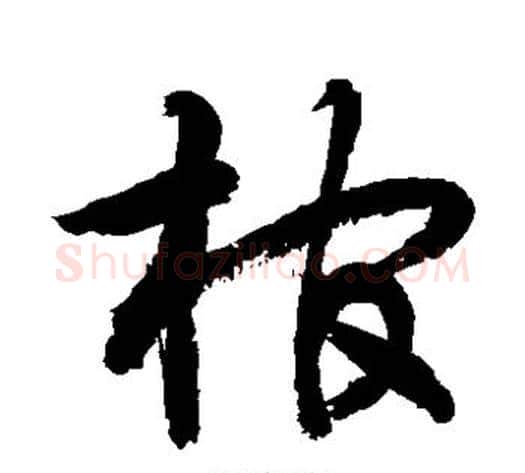 棺字敬世江毛笔草书写法,摘自敬世江毛笔草书作品