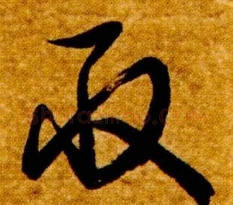 取字智永毛笔草书书法写法,摘自真草千字文