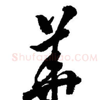 華字启功毛笔草书书法写法,摘自千字文