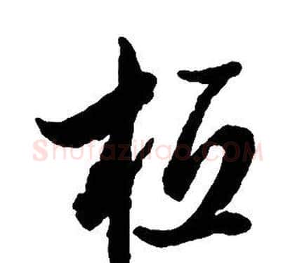 桓字启功毛笔草书书法写法,摘自千字文