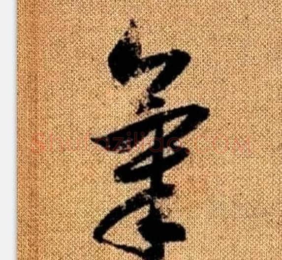 氣字赵孟頫毛笔草书写法,摘自真草千字文
