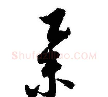 舉字启功毛笔草书书法写法,摘自千字文