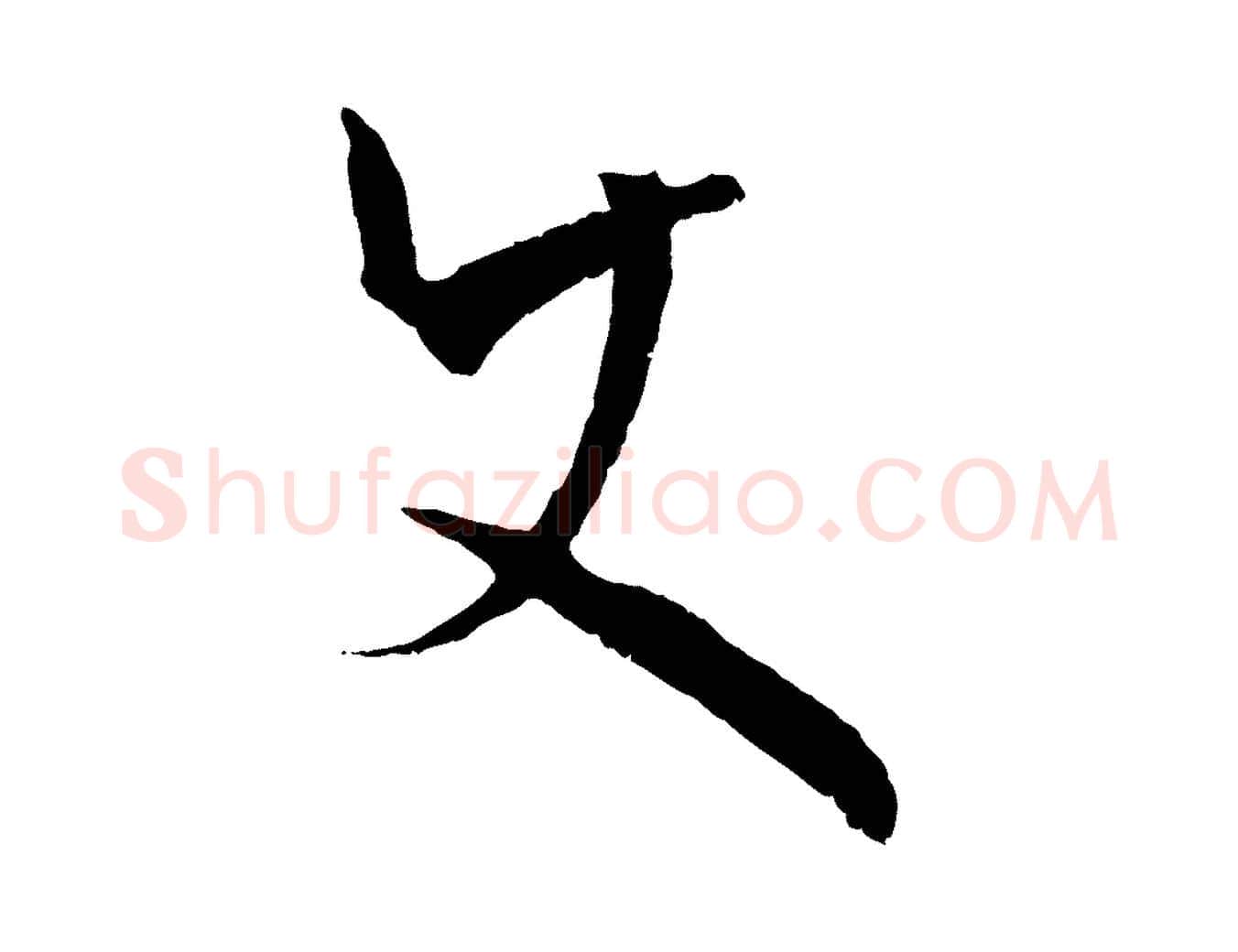 使毛笔草书写法,摘自唐代孙过庭书谱