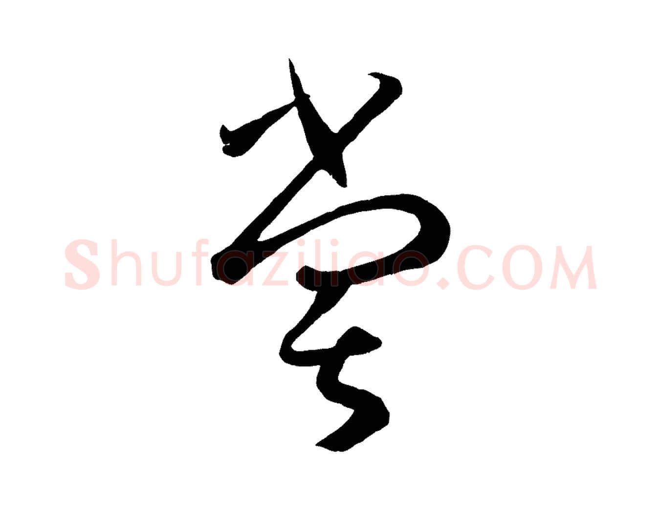 嘗毛笔草书写法,摘自唐代孙过庭书谱