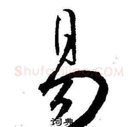 易字王宠毛笔草书书法写法,摘自王宠毛笔草书书法作品