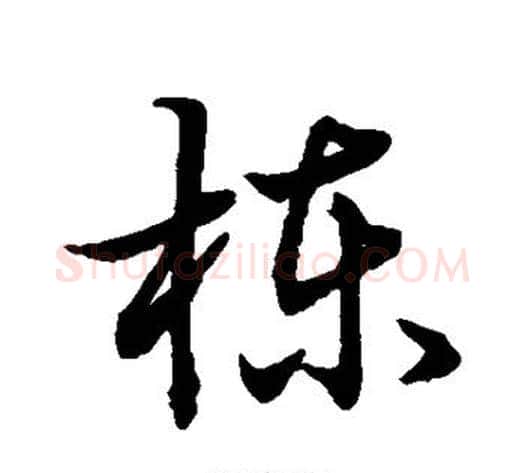 栋字赵子昂毛笔草书书法写法,摘自赵子昂毛笔草书书法作品