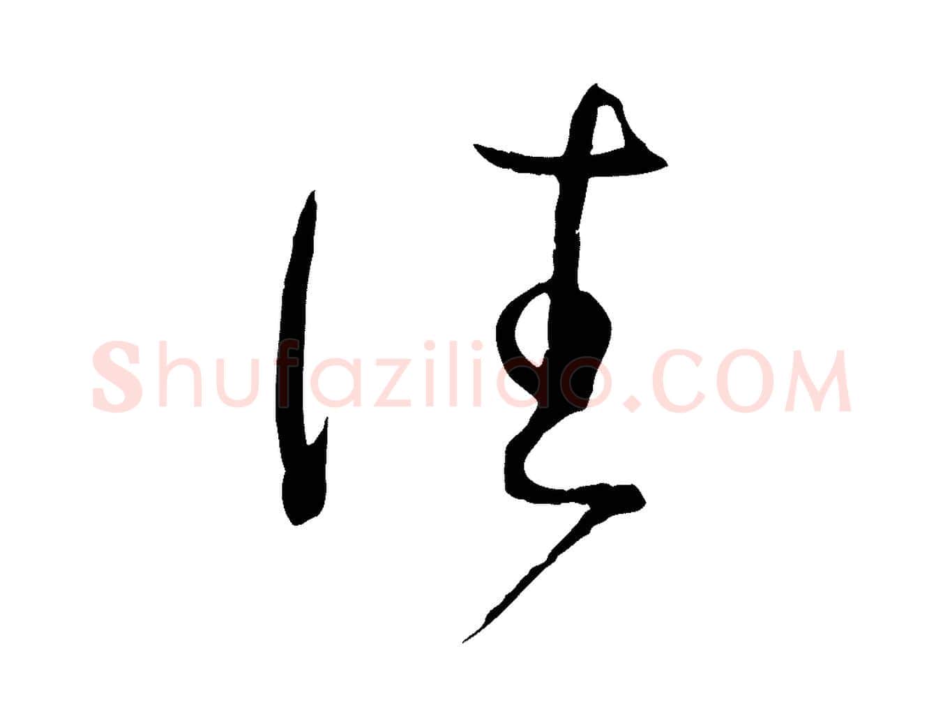 往毛笔草书写法,摘自唐代孙过庭书谱