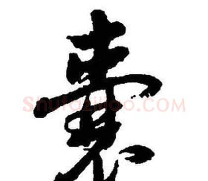 囊字启功毛笔草书书法写法,摘自千字文