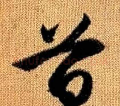 首字赵孟頫毛笔草书写法,摘自真草千字文