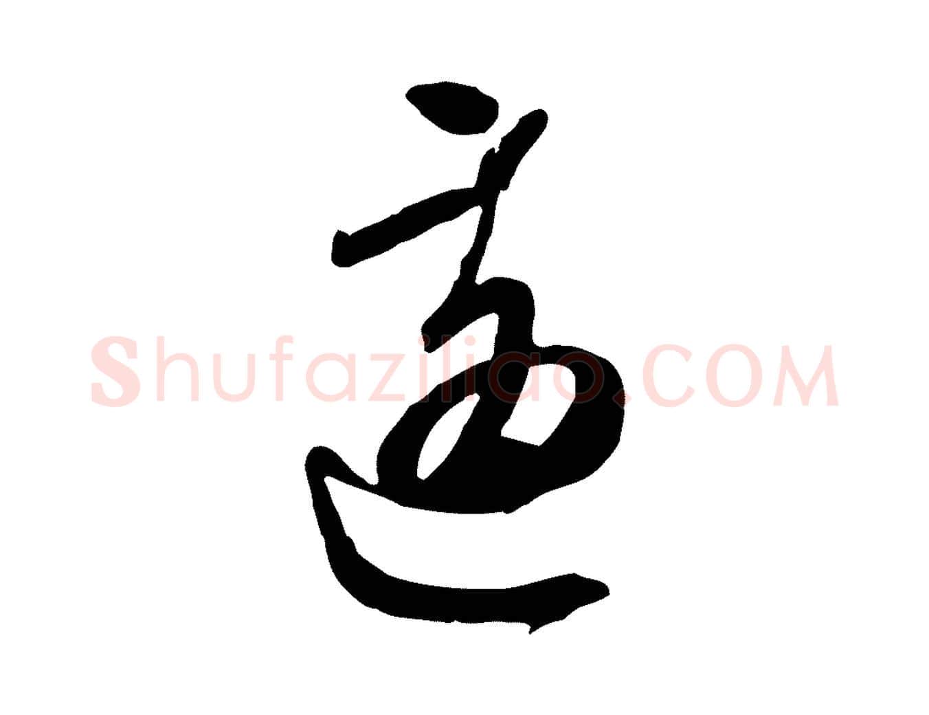 適毛笔行草写法,摘自明代文徵明与希古帖