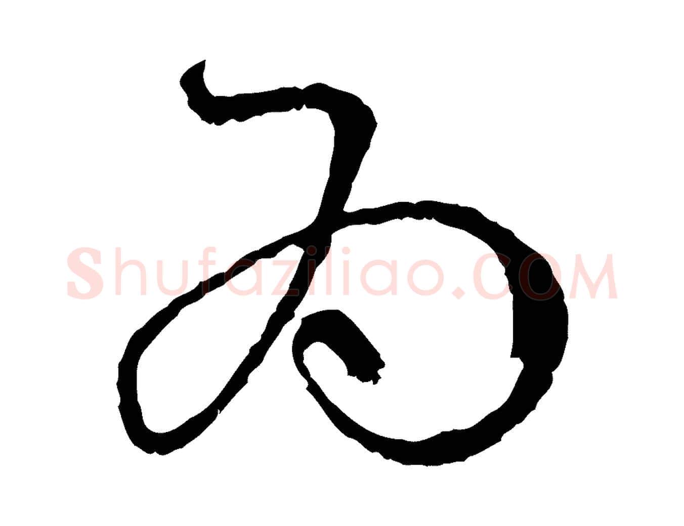 為毛笔草书写法,摘自唐代孙过庭书谱