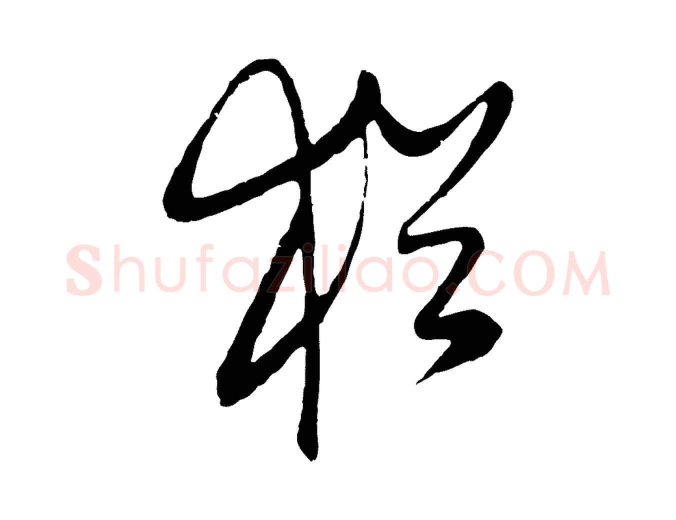 猶毛笔行草写法,摘自明代文徵明与希古帖