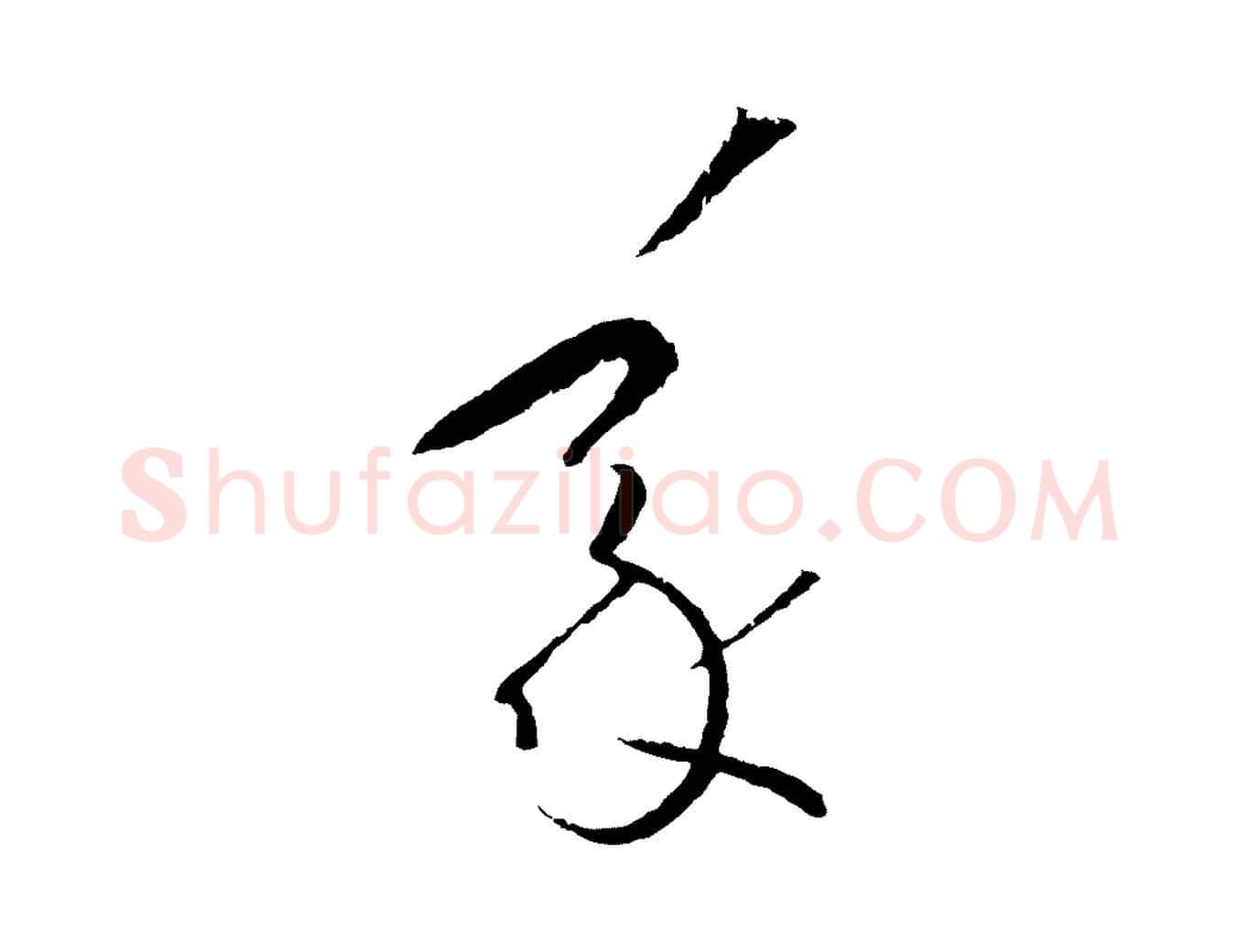 義毛笔草书写法,摘自唐代孙过庭书谱