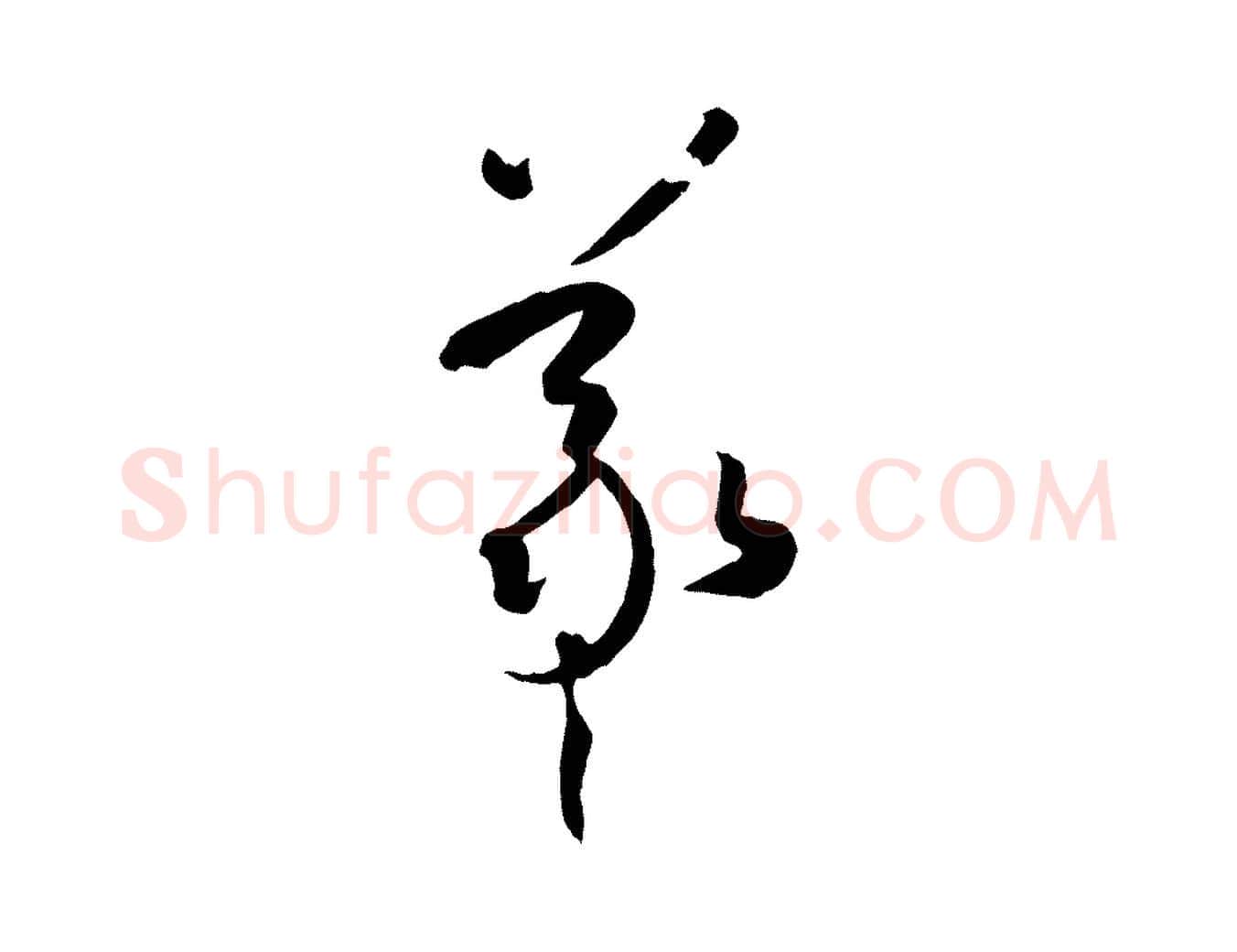 羲毛笔草书写法,摘自唐代孙过庭书谱